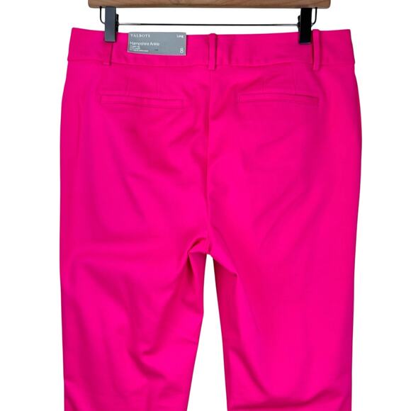 Talbots LONG NWT Hot Pink Hampshire Ankle Straight Leg Career Office Pants - Picture 5 of 10
